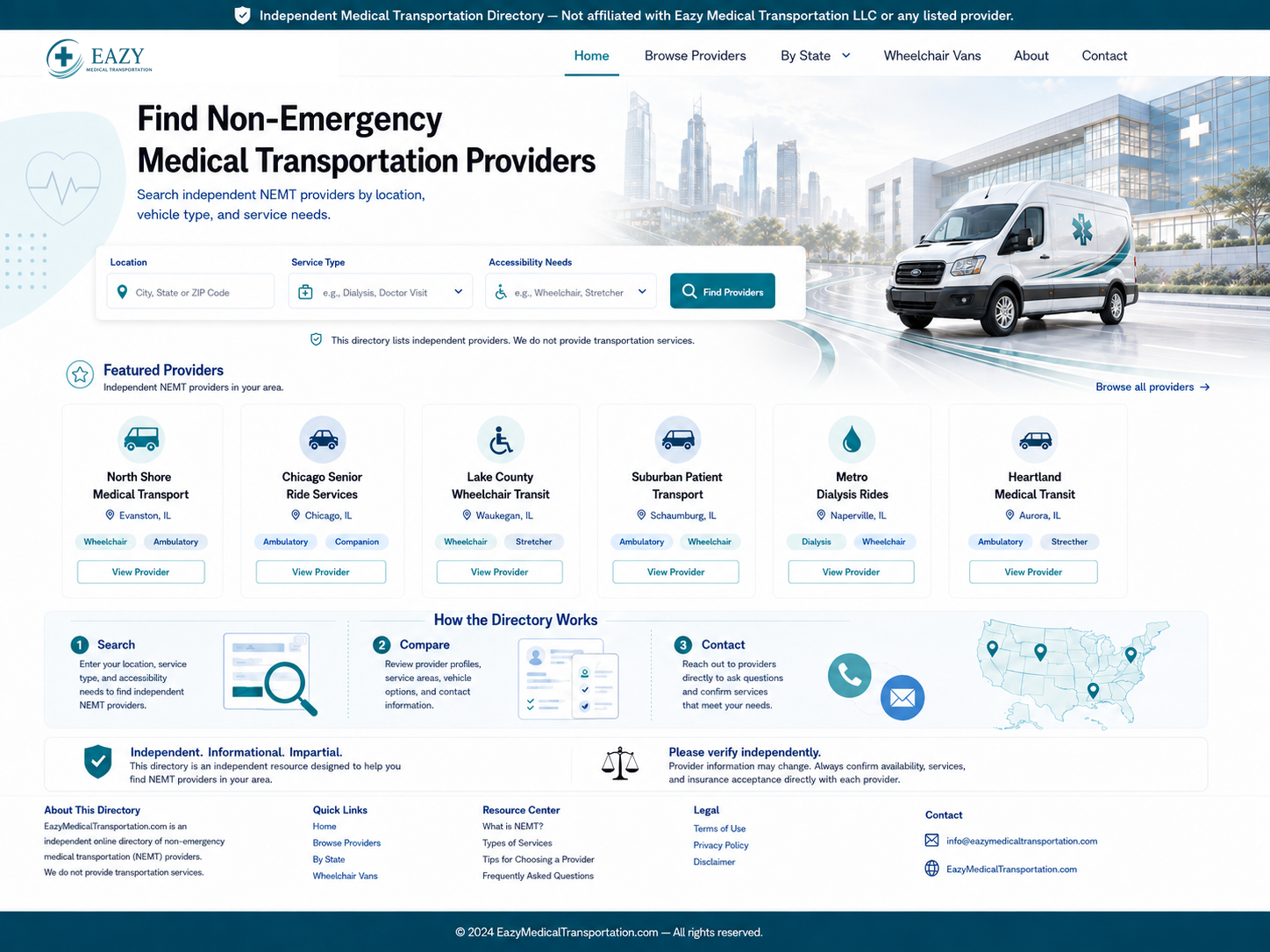 Independent Medical Transportation Directory